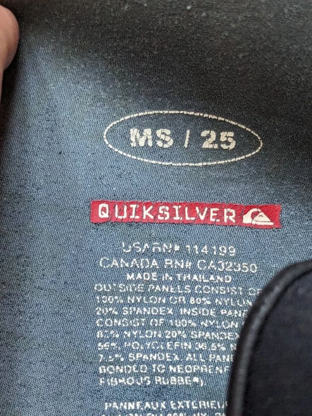 QUIKSILVER 3/2MM FULL WETSUIT SIZE MEDIUM SHORT